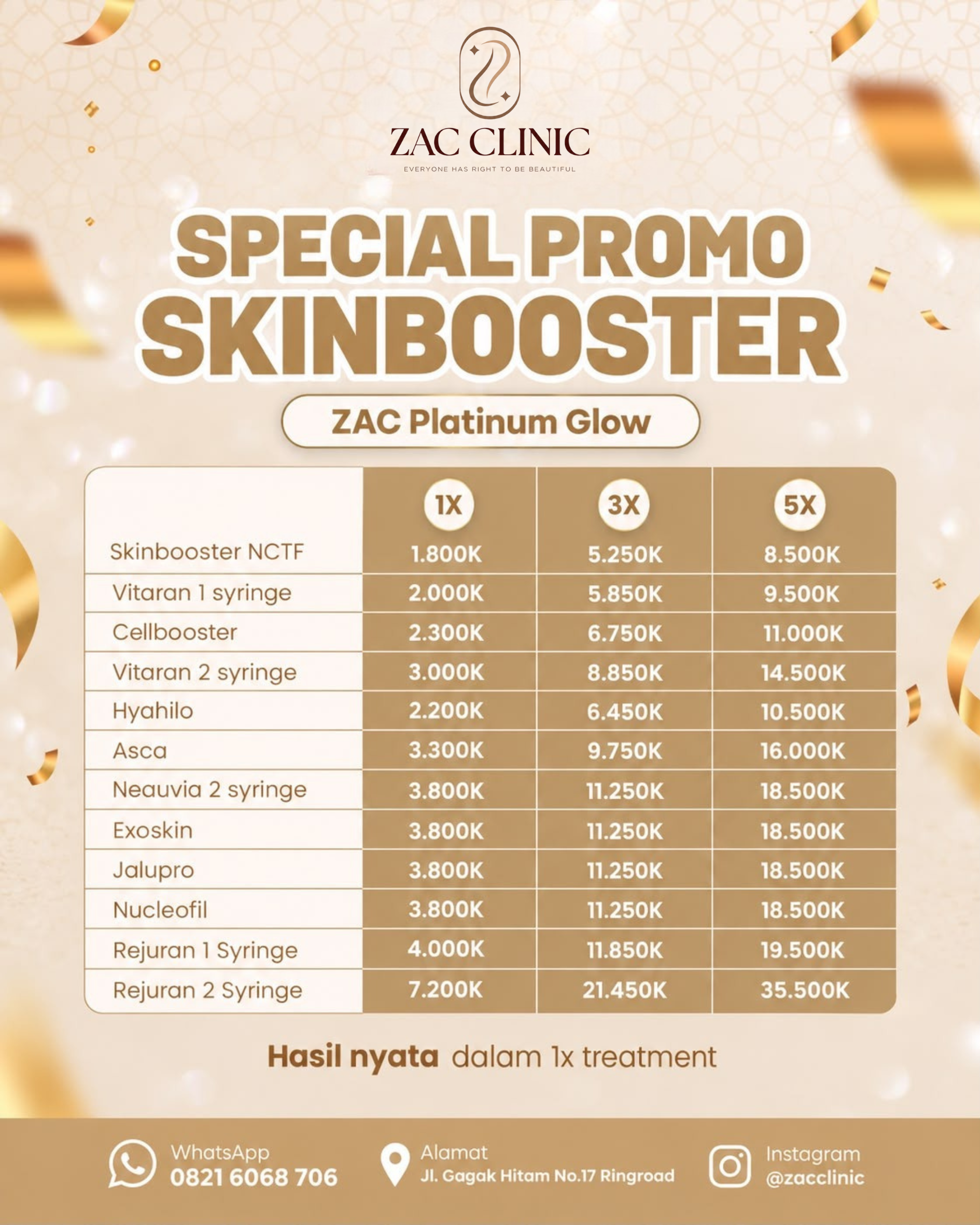 Paket Skinbooster Sultan -limited offer
